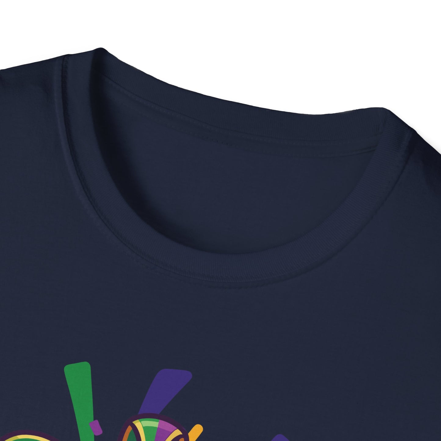 "Mardi Gras Jester Crown" T-Shirt — Colorful, Festive Tee To Wear Alone Or Layered Under A Jacket While Enjoying The Festivities!