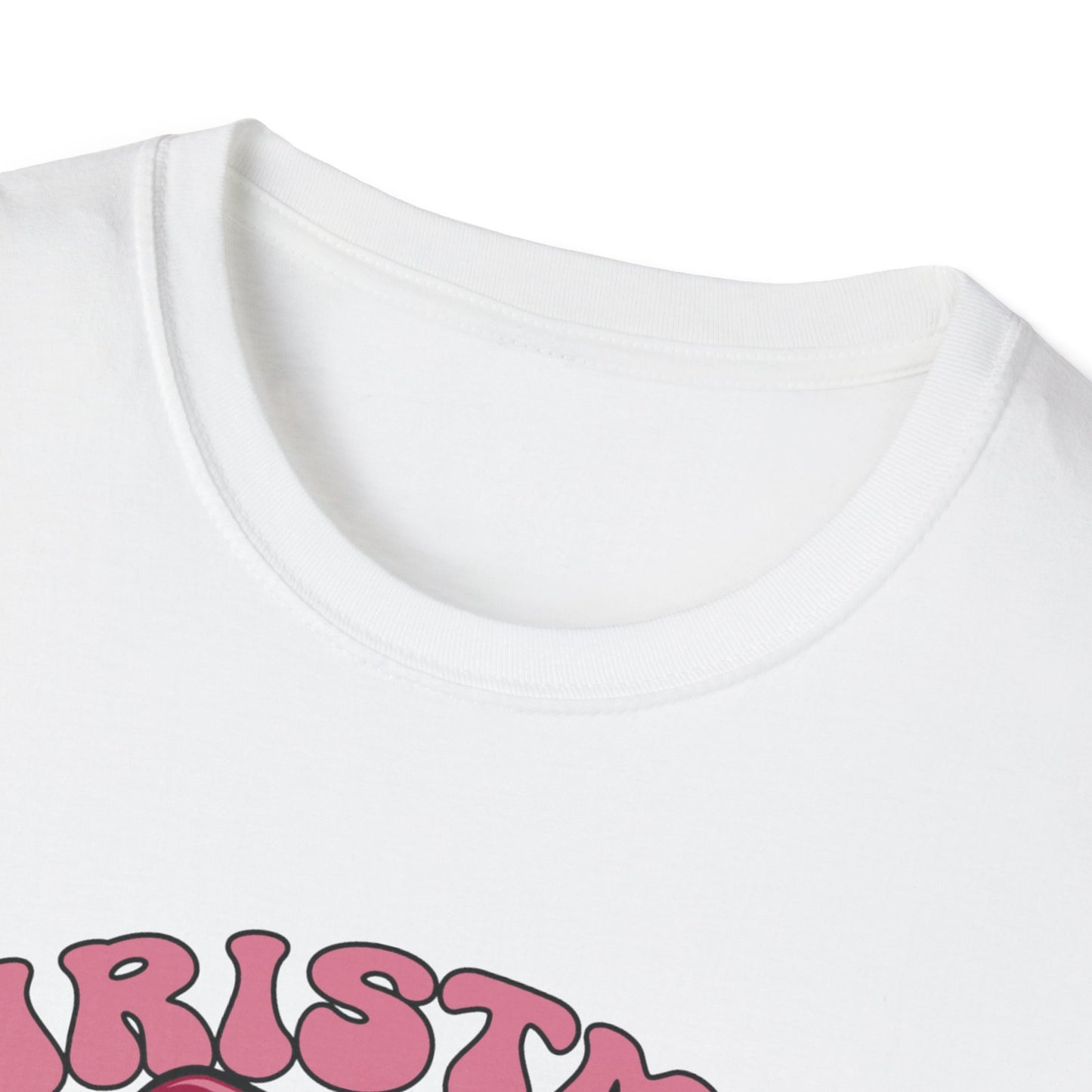 "Christmas Vibes" Unisex T-Shirt — Retro Santa Sporting Cool Sunglasses And A Peace Sign. What a Groovy Holiday Tee!