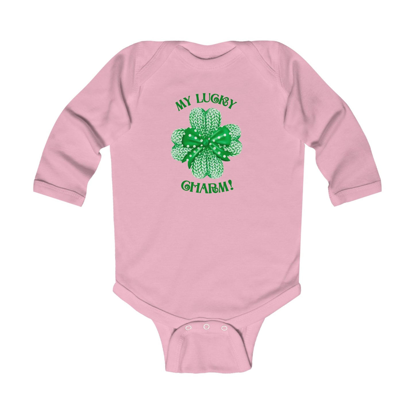 "My Lucky Charm"  Infant Long Sleeve Bodysuit Is Perfect For St. Patrick's Day Or Any Day For That Matter!