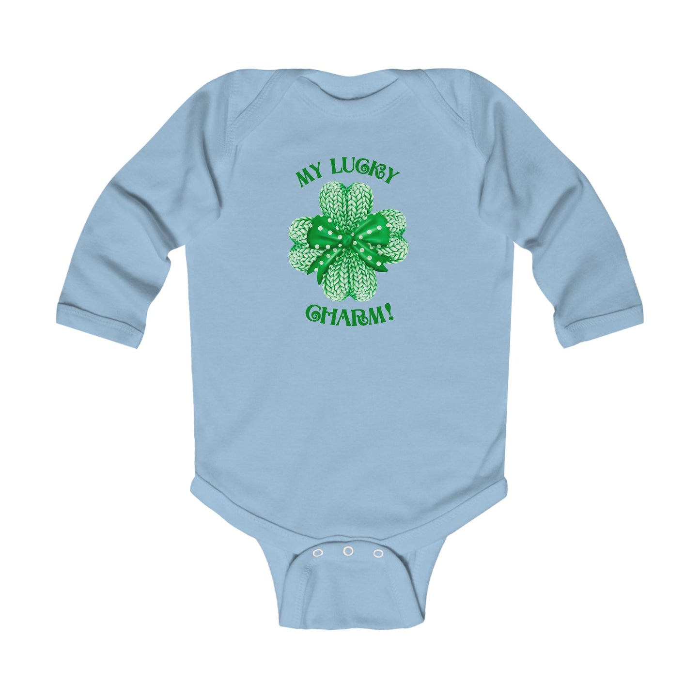 "My Lucky Charm"  Infant Long Sleeve Bodysuit Is Perfect For St. Patrick's Day Or Any Day For That Matter!