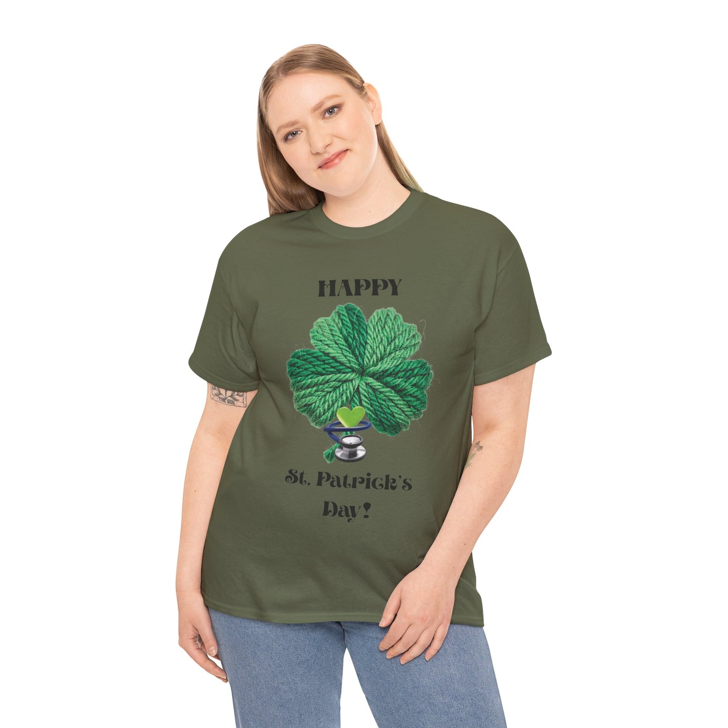 St. Patrick's Day Trendy Shamrock Unisex Tee — "Happy St. Patrick's Day!" (Health Care Professionals)