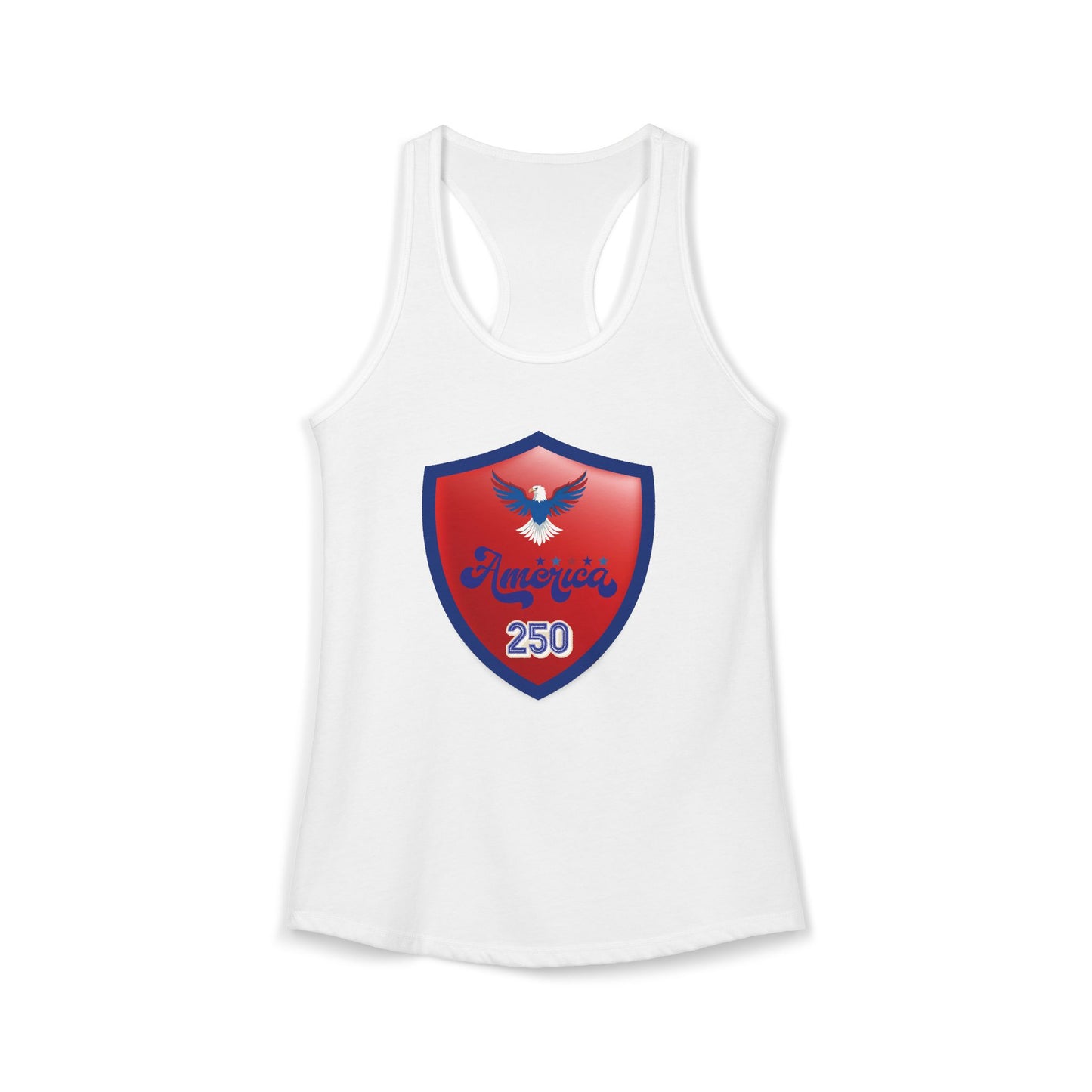 "America 250 Racerback" Tank — Women's Patriotic USA Anniversary Tank Top