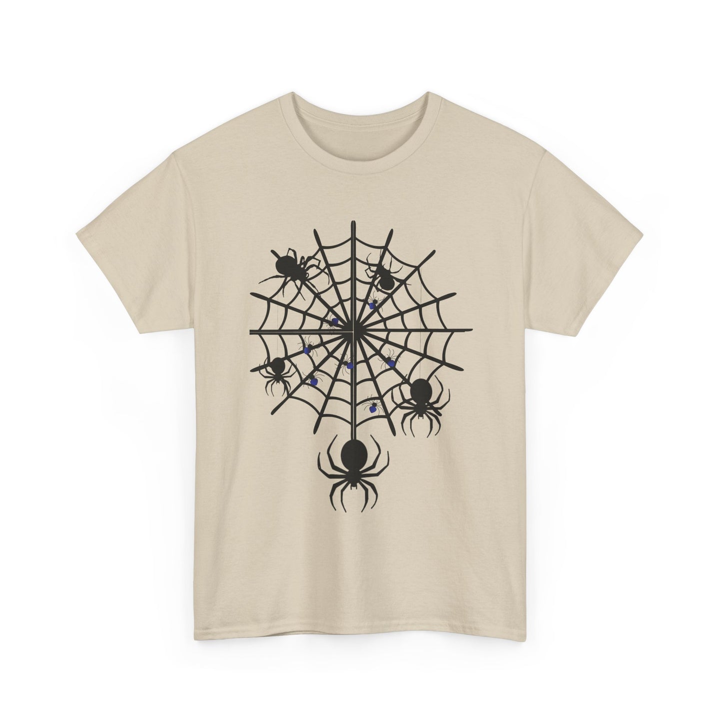 Spooky Halloween "Spiders Galore"  Unisex Heavy Cotton Tee, Halloween Shirt. Perfect for Haunted or Goth Parties!