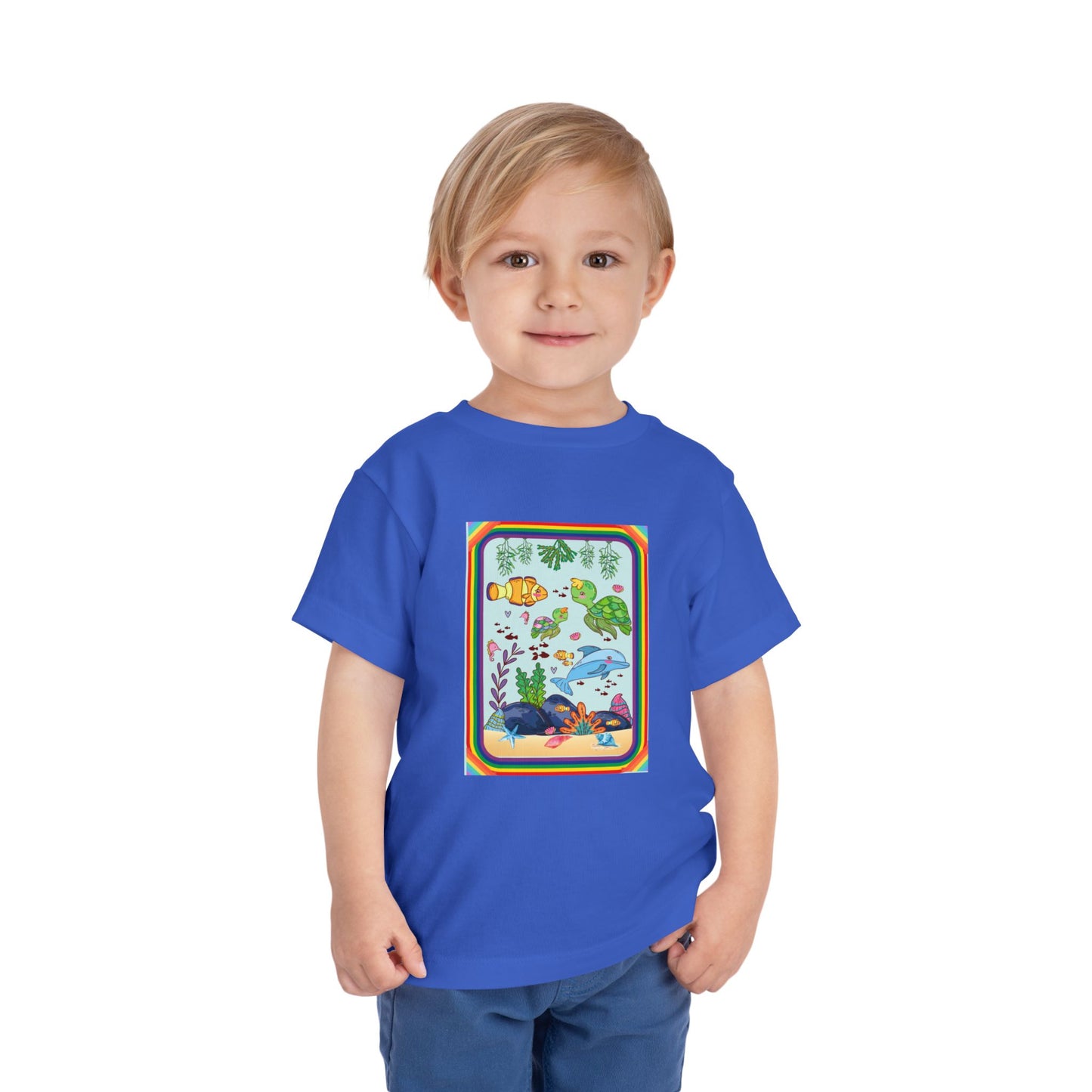 Toddler Tee — Colorful Underwater Sea Life Graphic