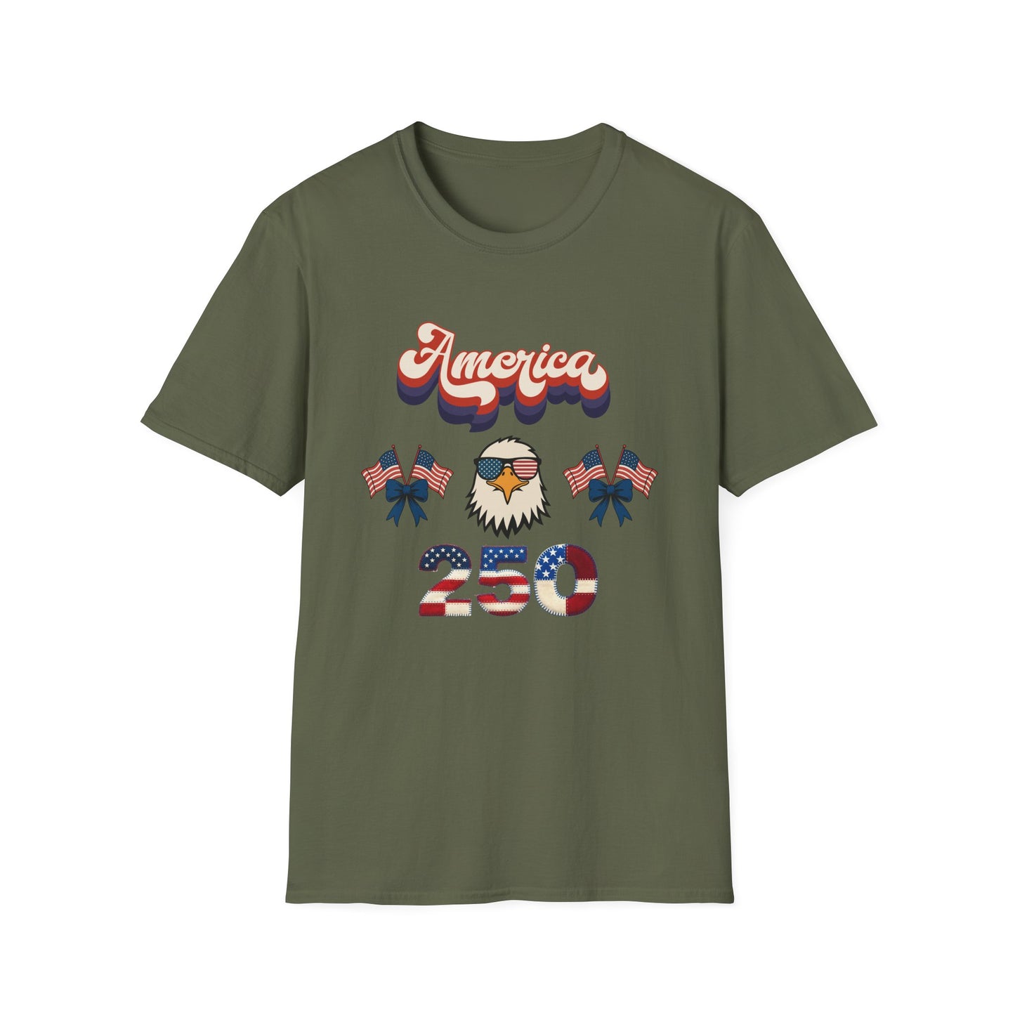 Patriotic " Retro Cool America Eagle 250"  Unisex T-Shirt