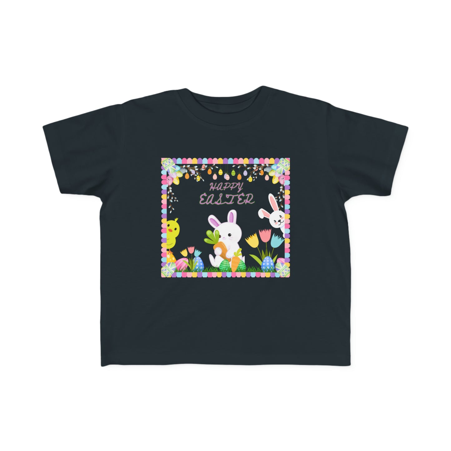 "Happy Easter" Toddler's Jersey Tee