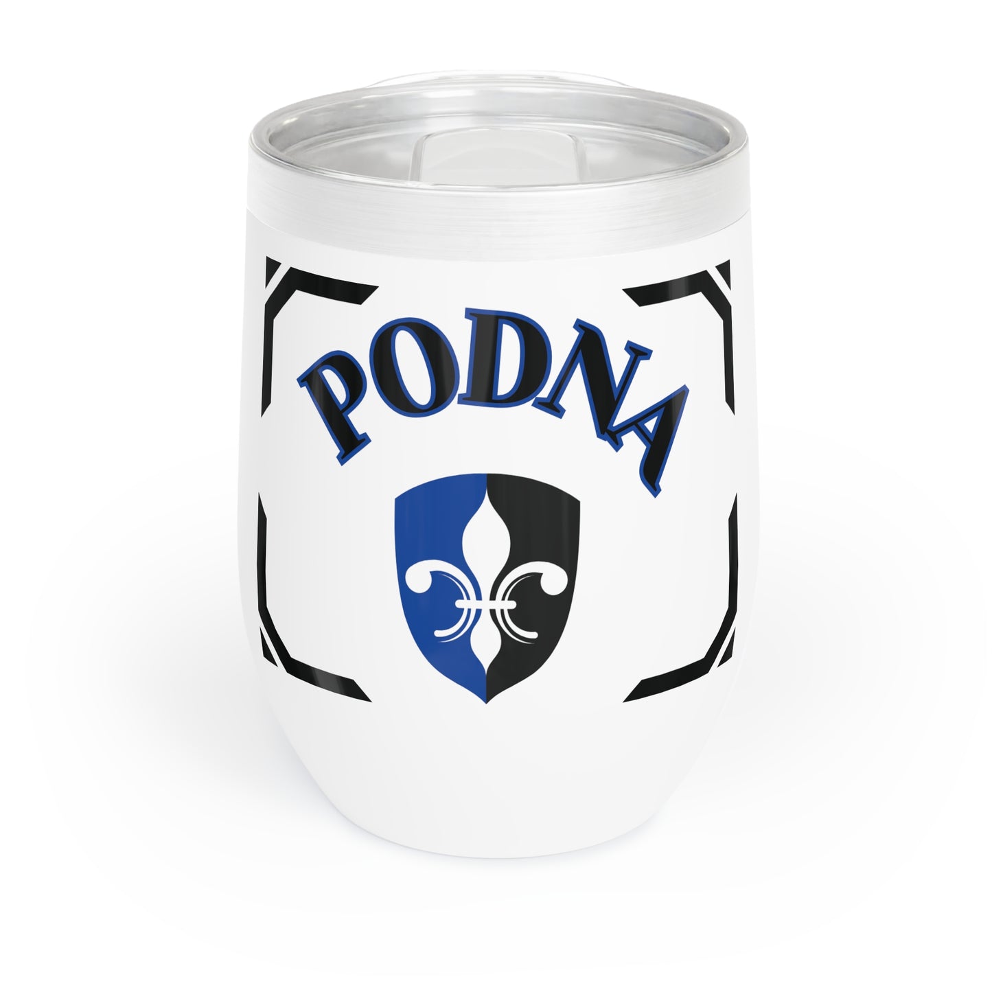 "PODNA" Chill Wine Tumbler in White, 12oz