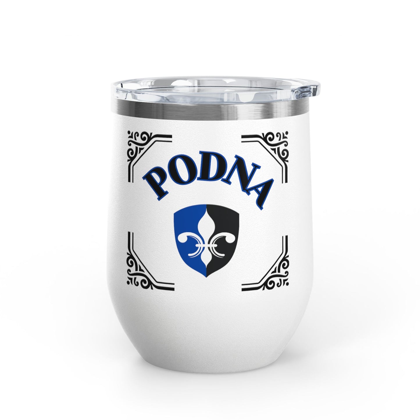"PODNA"- Fleur De Lis, 12oz Insulated Wine Tumbler.  A Southern Louisiana Inspired Design Which Symbolizes A Term Of Endearment Between Friends!