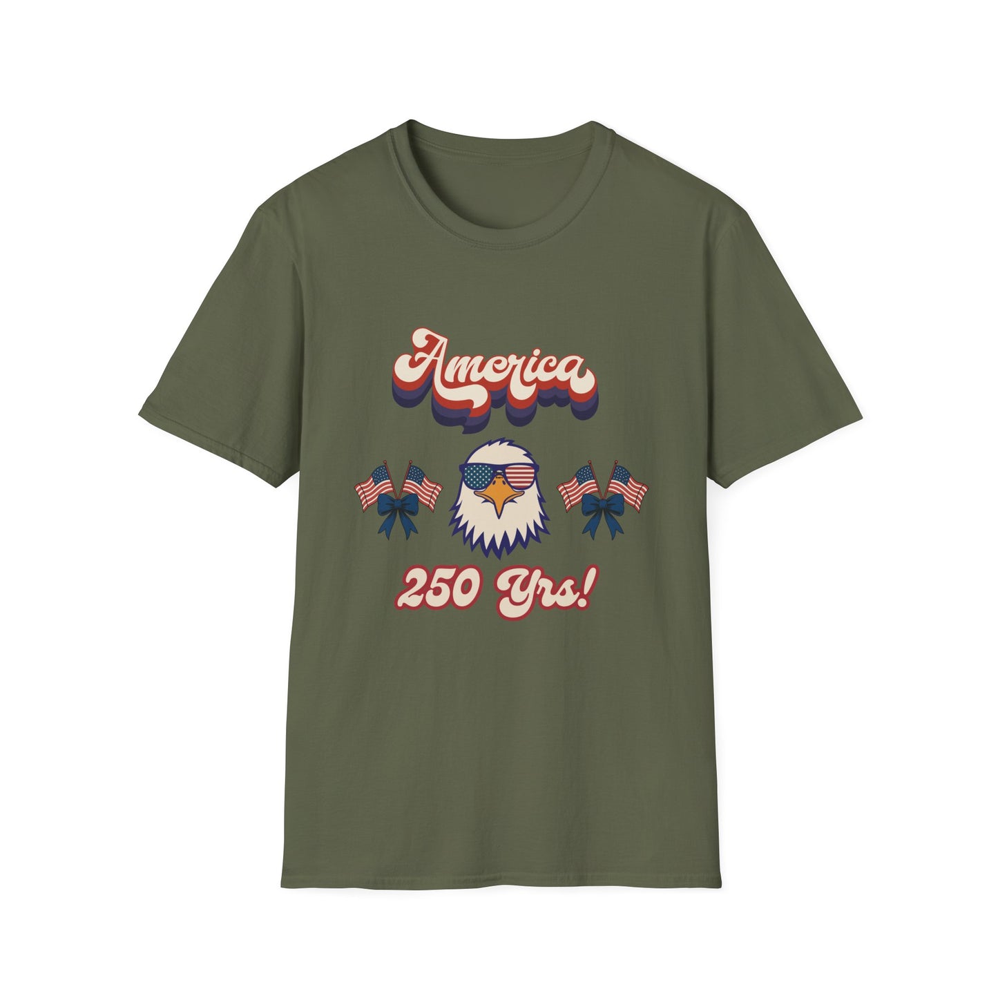 Retro Eagle 4th of July Patriotic T-Shirt — America 250 Years Tee