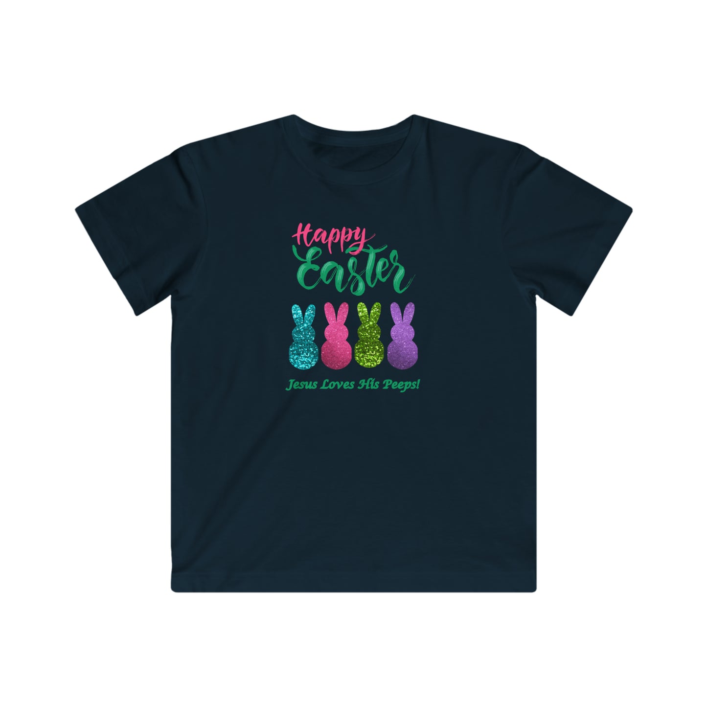 "Happy Easter-Jesus Loves His Peeps!" Kids Tee