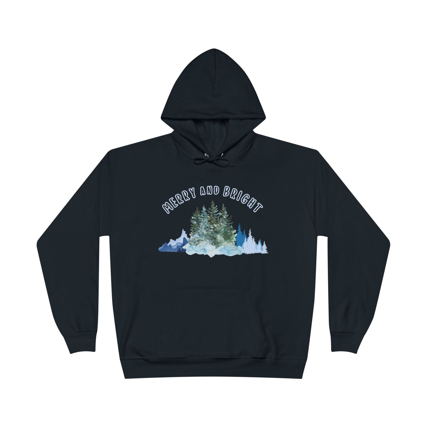 "Merry And Bright" Unisex EcoSmart® Pullover Hoodie Sweatshirt