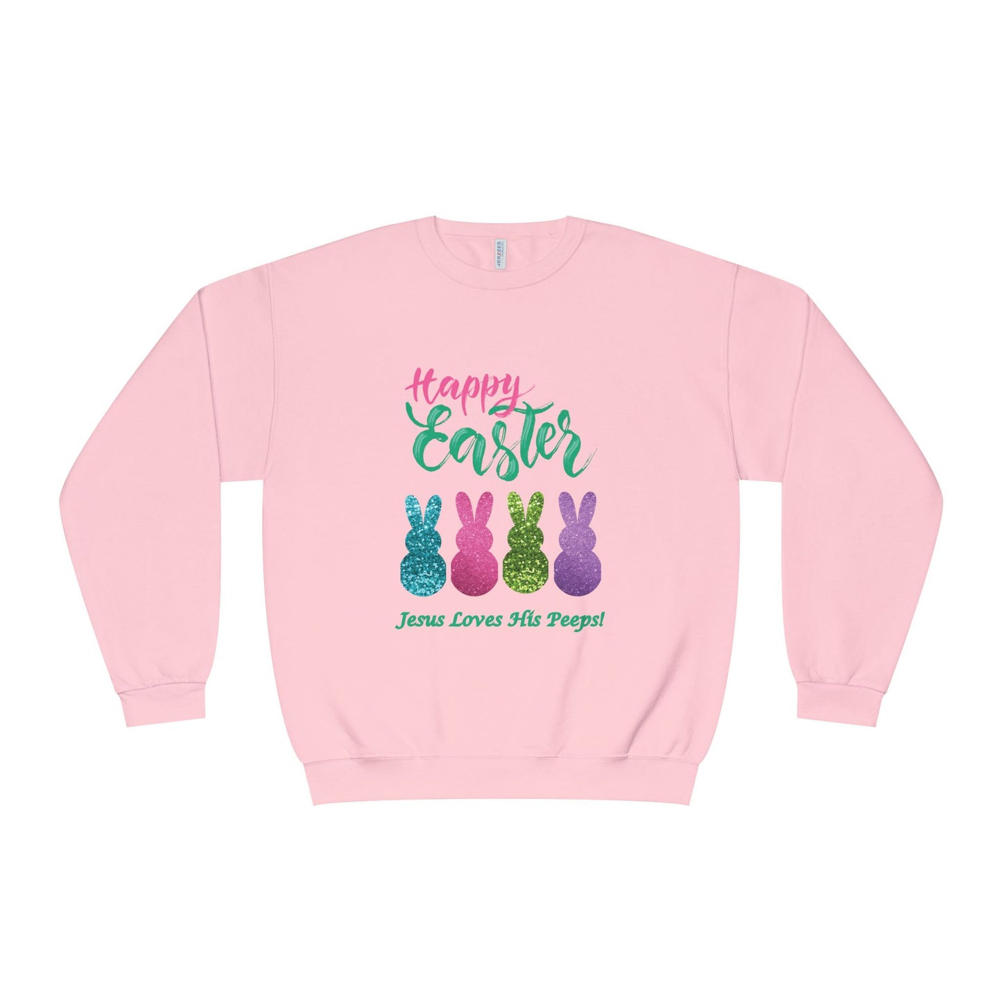 "Happy Easter-Jesus Loves His Peeps!", Unisex NuBlend® Crewneck Sweatshirt