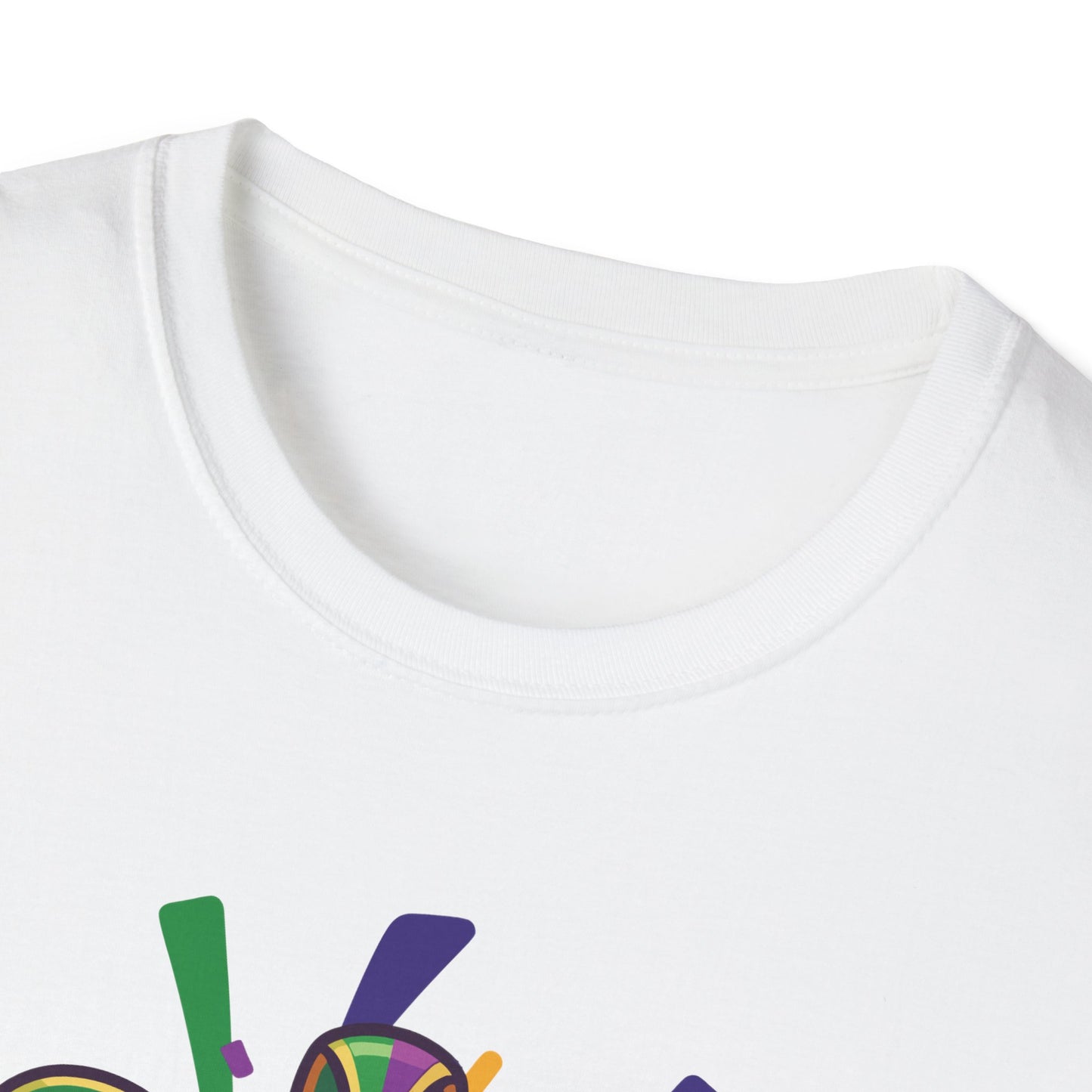 "Mardi Gras Jester Crown" T-Shirt — Colorful, Festive Tee To Wear Alone Or Layered Under A Jacket While Enjoying The Festivities!