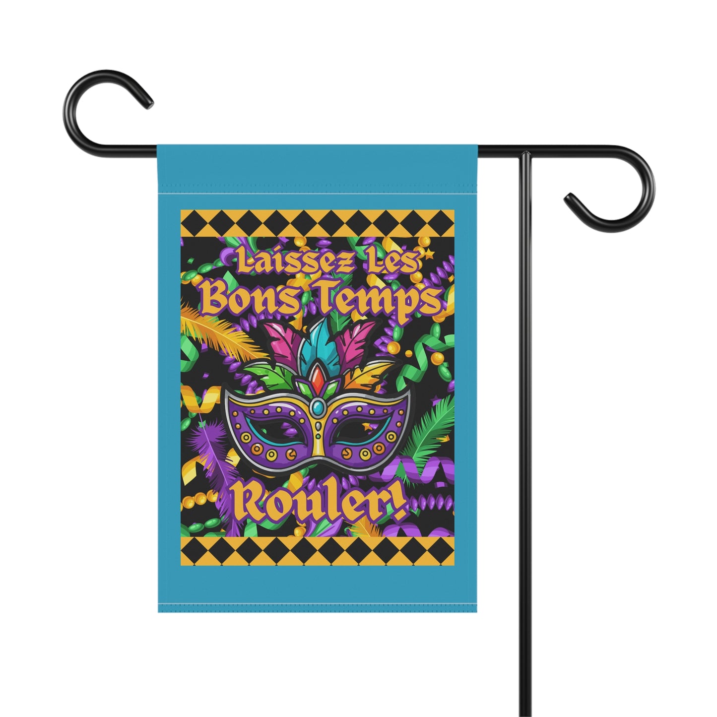 Mardi Gras Garden Flag – "Laissez Les Bons Temps Rouler" Decorative House Banner