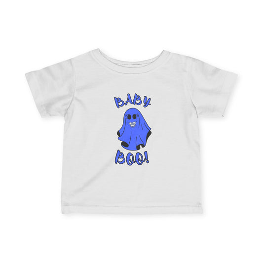 "Baby Boo-Blue" Ghost, Halloween Infant Tee