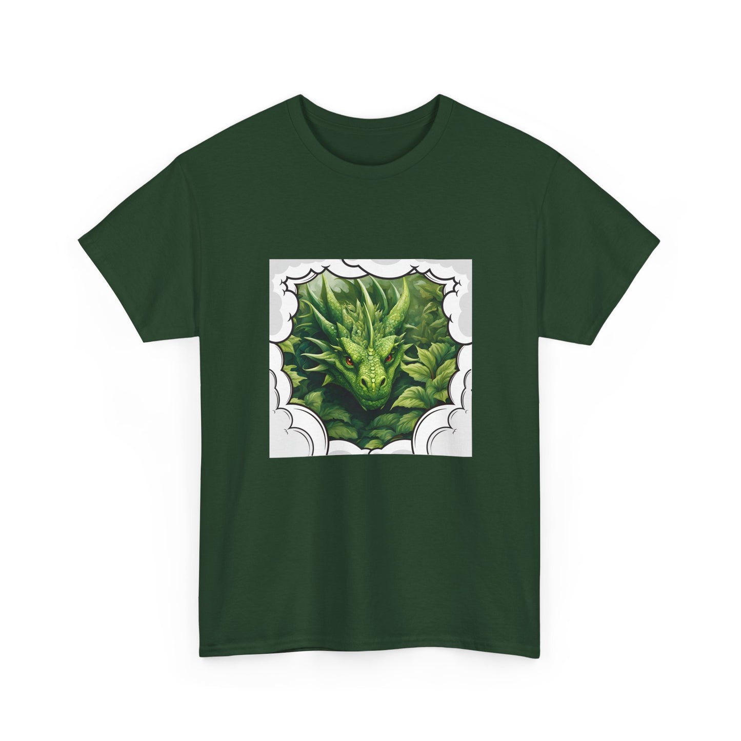 Green Dragon-Comic Book Style, Unisex Heavy Cotton Tee