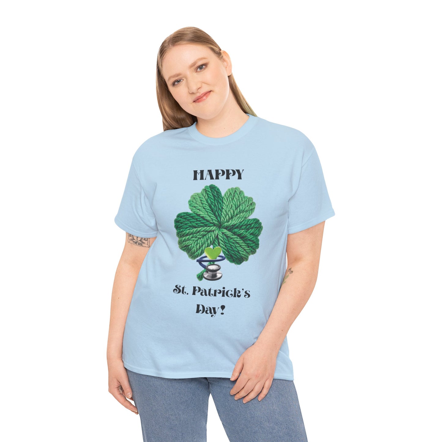 St. Patrick's Day Trendy Shamrock Unisex Tee — "Happy St. Patrick's Day!" (Health Care Professionals)