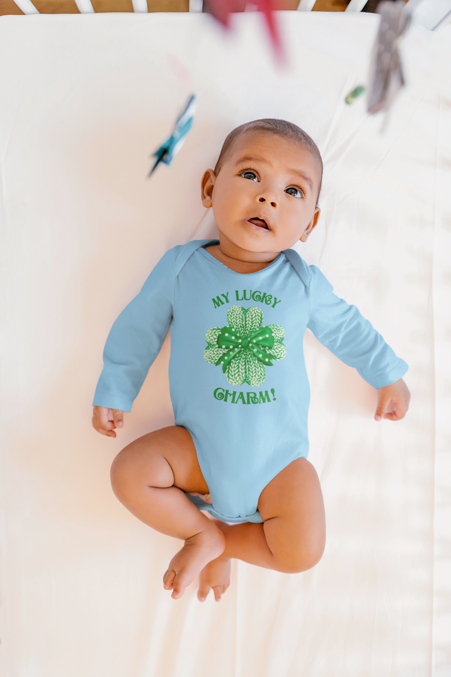 "My Lucky Charm"  Infant Long Sleeve Bodysuit Is Perfect For St. Patrick's Day Or Any Day For That Matter!