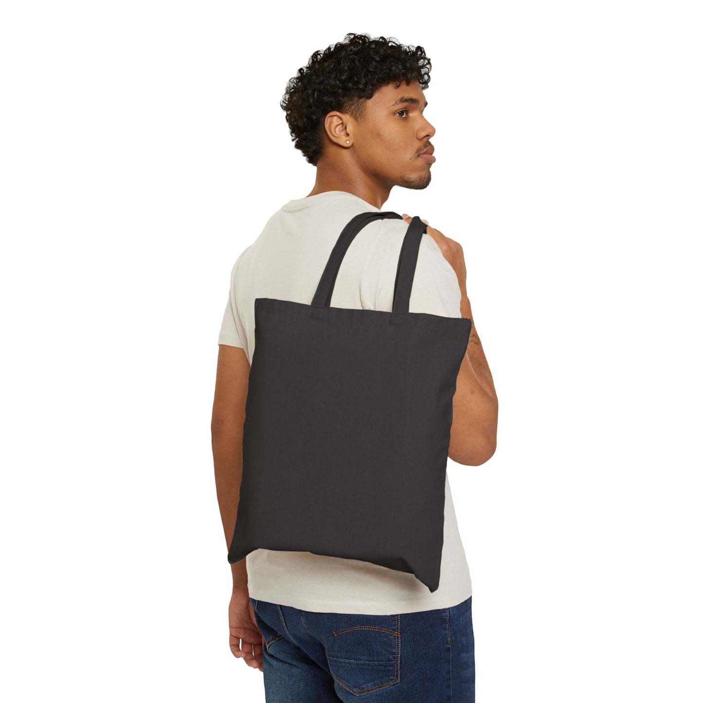 "Throw Me Somethin' Mister" Cotton Canvas Mardi Gras  Tote Bag in Black.  A Festive Tote Festive For The Carnival Goodies!