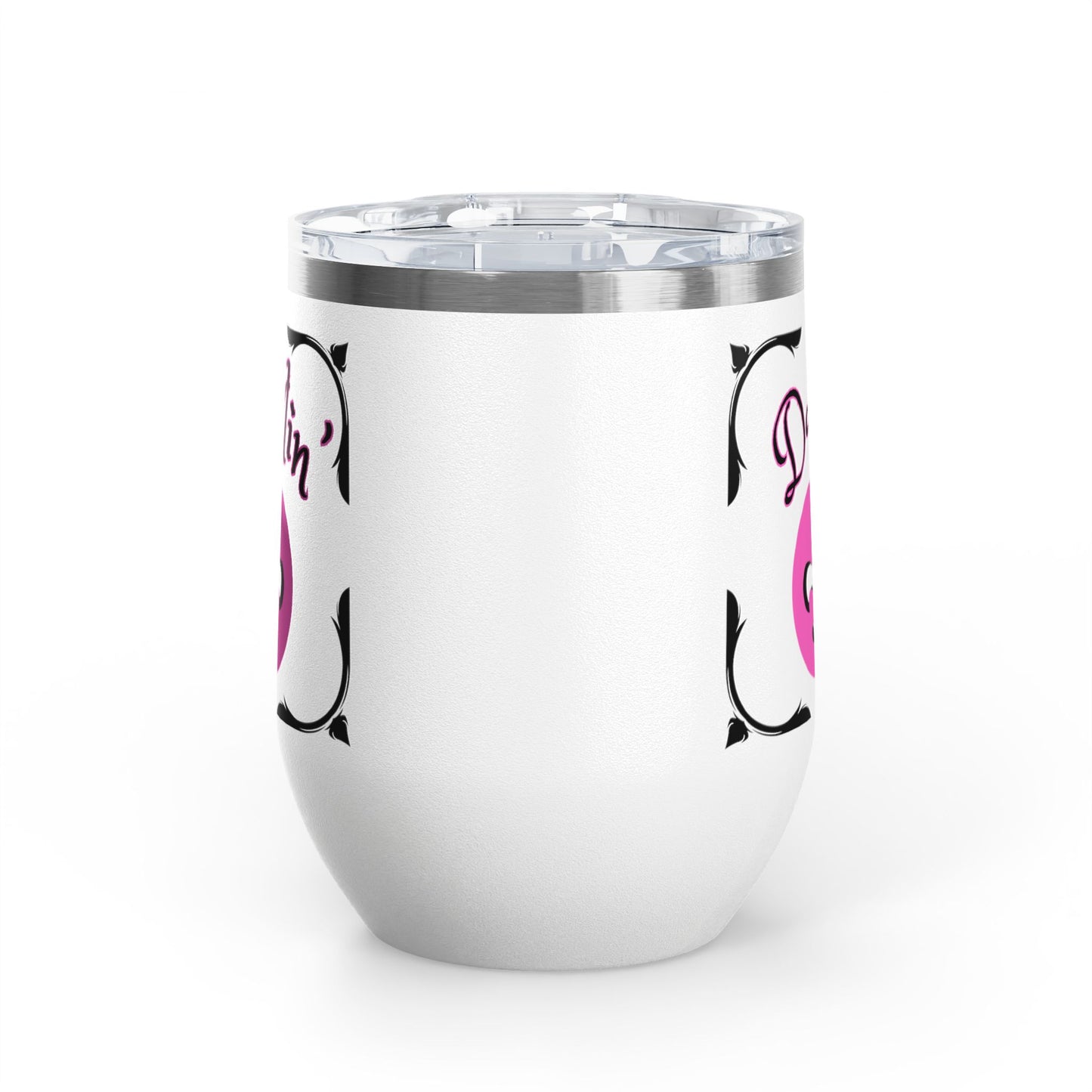 "Dawlin-Fleur De Lis" 12oz Wine Tumbler — Southern Charm Insulated Cup.  Sip Your Cold Beverages In Style Dawlin!