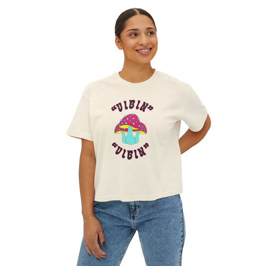 "Vibin" Women's Boxy Tee.  A Trendy And Versatile T-shirt!