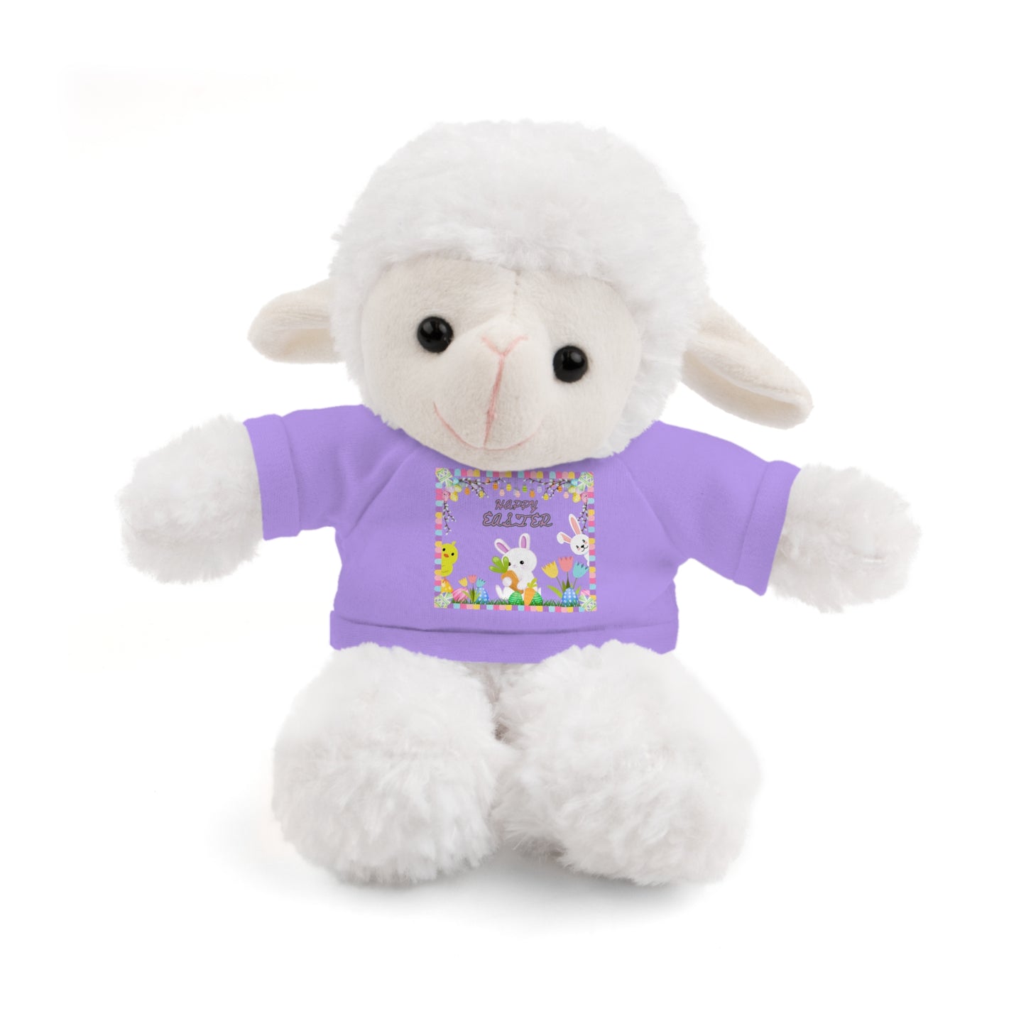 " Happy Easter" Stuffed Animals with Tee, Bunny and Lamb