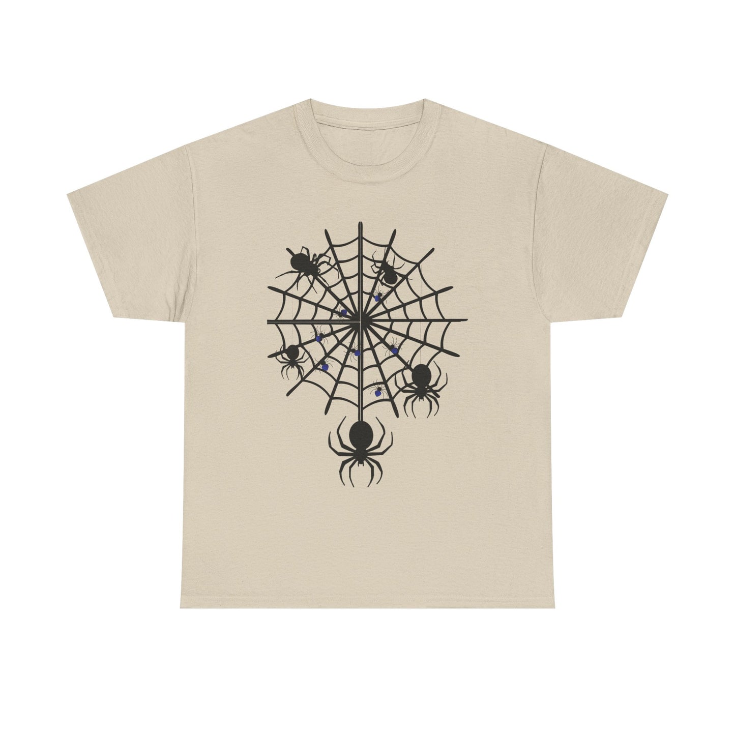 Spooky Halloween "Spiders Galore"  Unisex Heavy Cotton Tee, Halloween Shirt. Perfect for Haunted or Goth Parties!