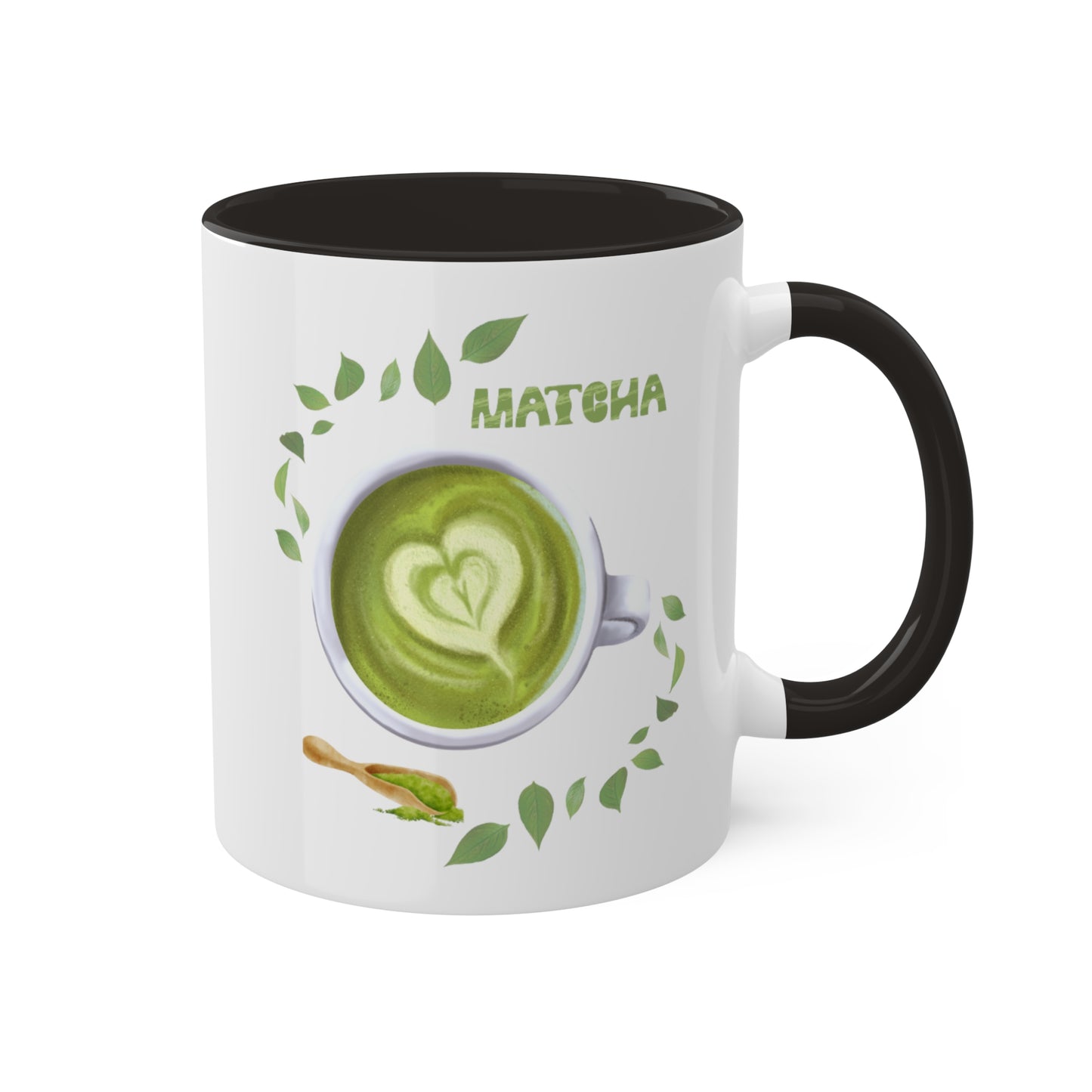 "Matcha Lover" Colorful Accent Mugs, 11 oz