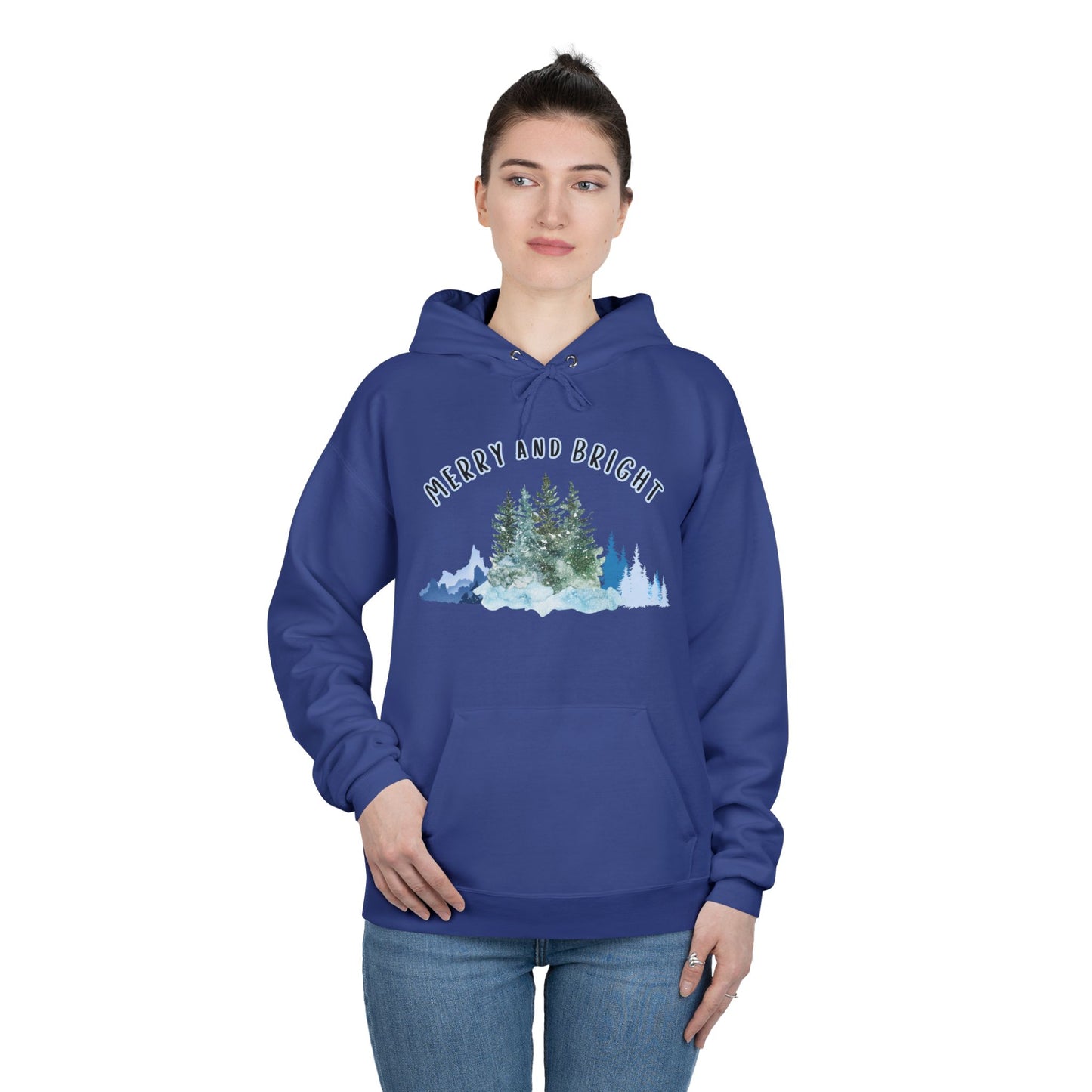 "Merry And Bright" Unisex EcoSmart® Pullover Hoodie Sweatshirt