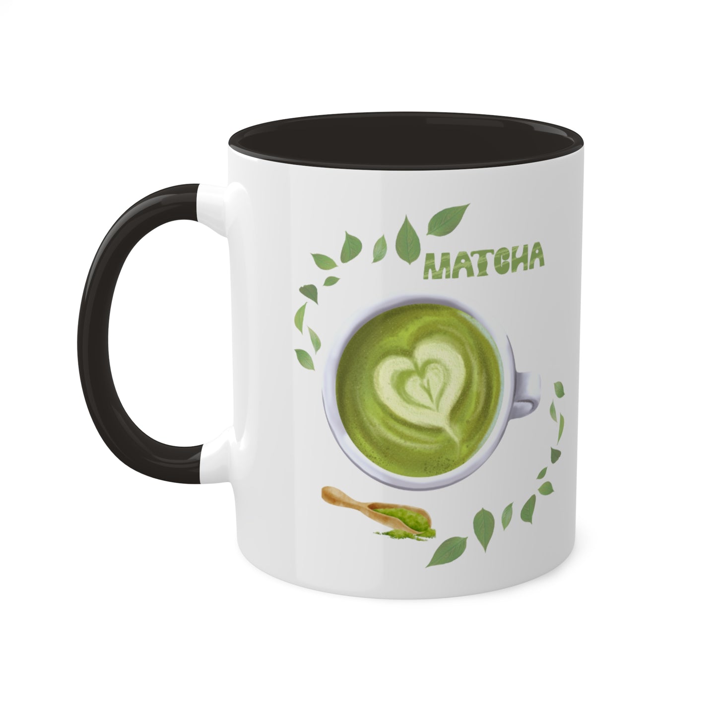 "Matcha Lover" Colorful Accent Mugs, 11 oz