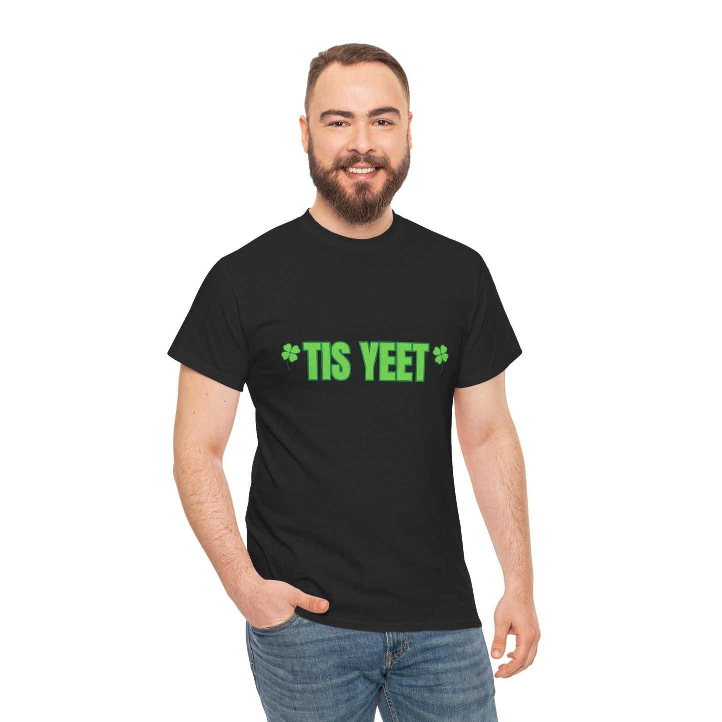 "Tis Yeet" St. Patrick's Day Unisex Tee — Trendy 'Gen Z Slang '  T-Shirt With A Little "Irish" Flavor!
