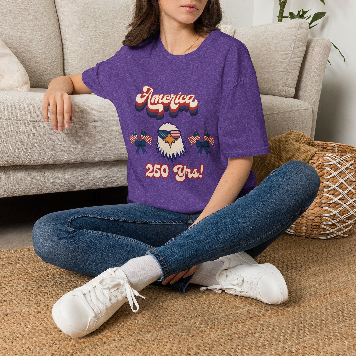 Retro Eagle 4th of July Patriotic T-Shirt — America 250 Years Tee