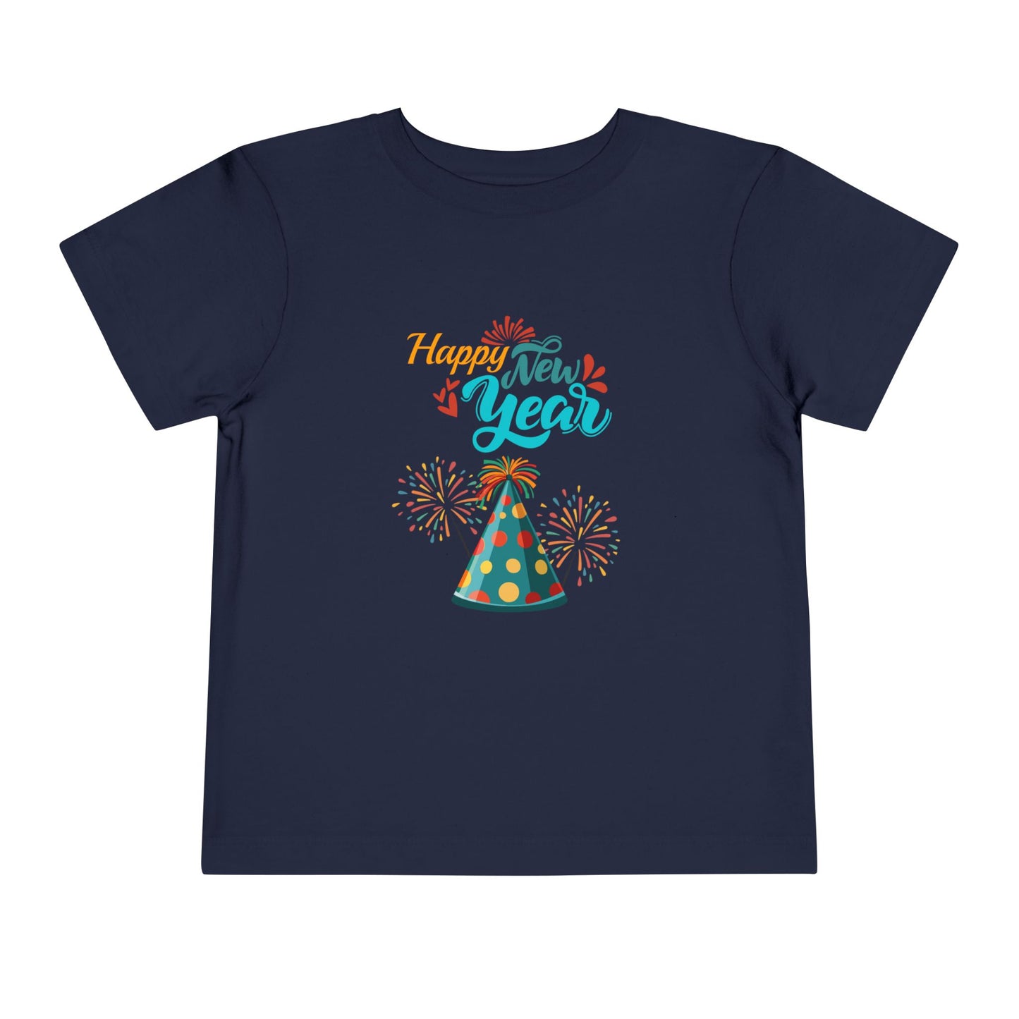 "Happy New Year" Party Hat , Toddler/Kids Tee.  The Little Ones Will Love Wearing This Colorful And Fun Tee Shirt!