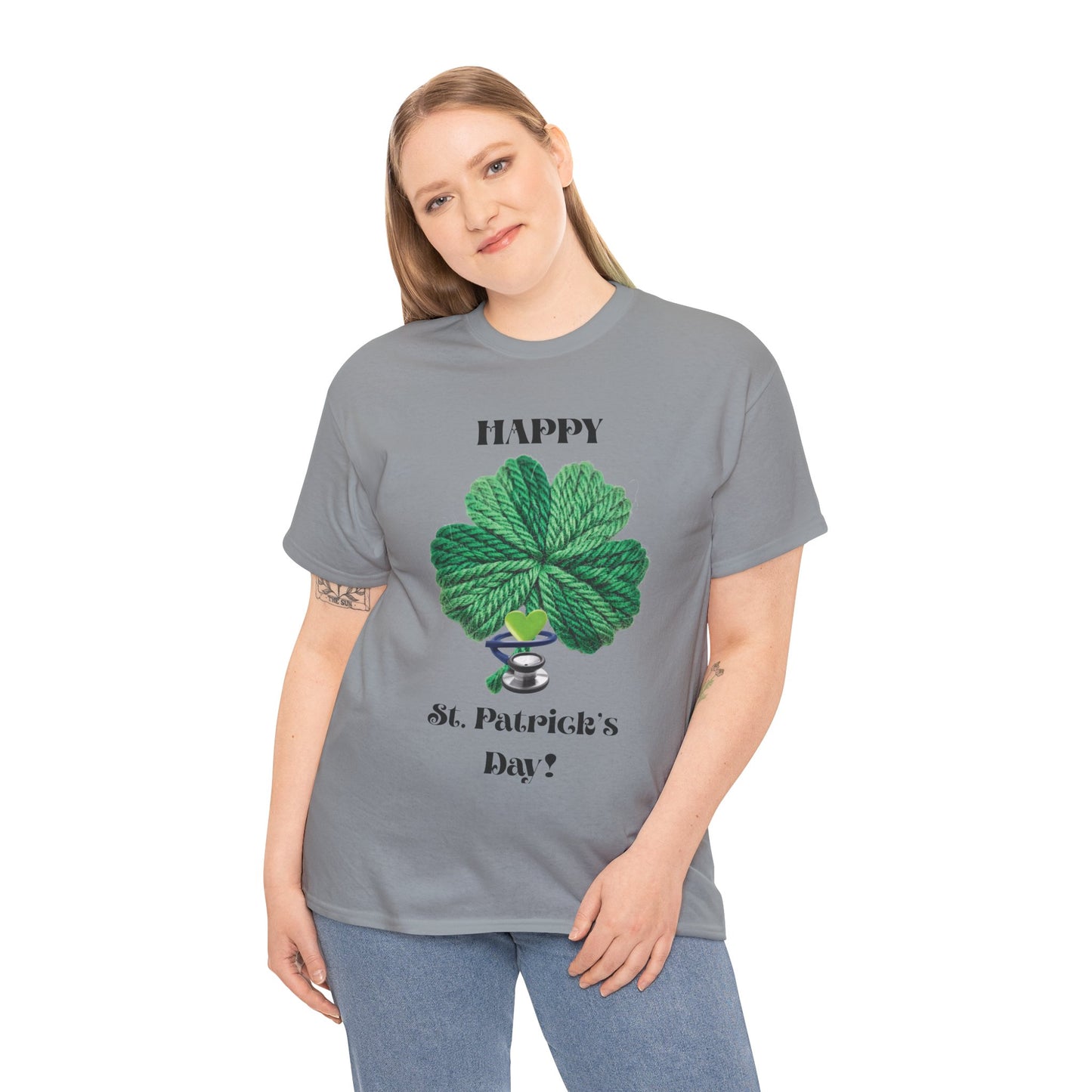St. Patrick's Day Trendy Shamrock Unisex Tee — "Happy St. Patrick's Day!" (Health Care Professionals)