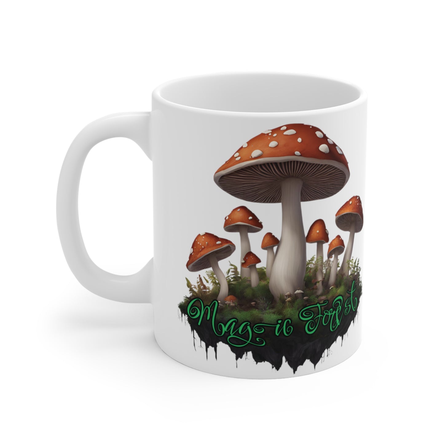"Floating Magic Forest"  White Ceramic Mug 11oz