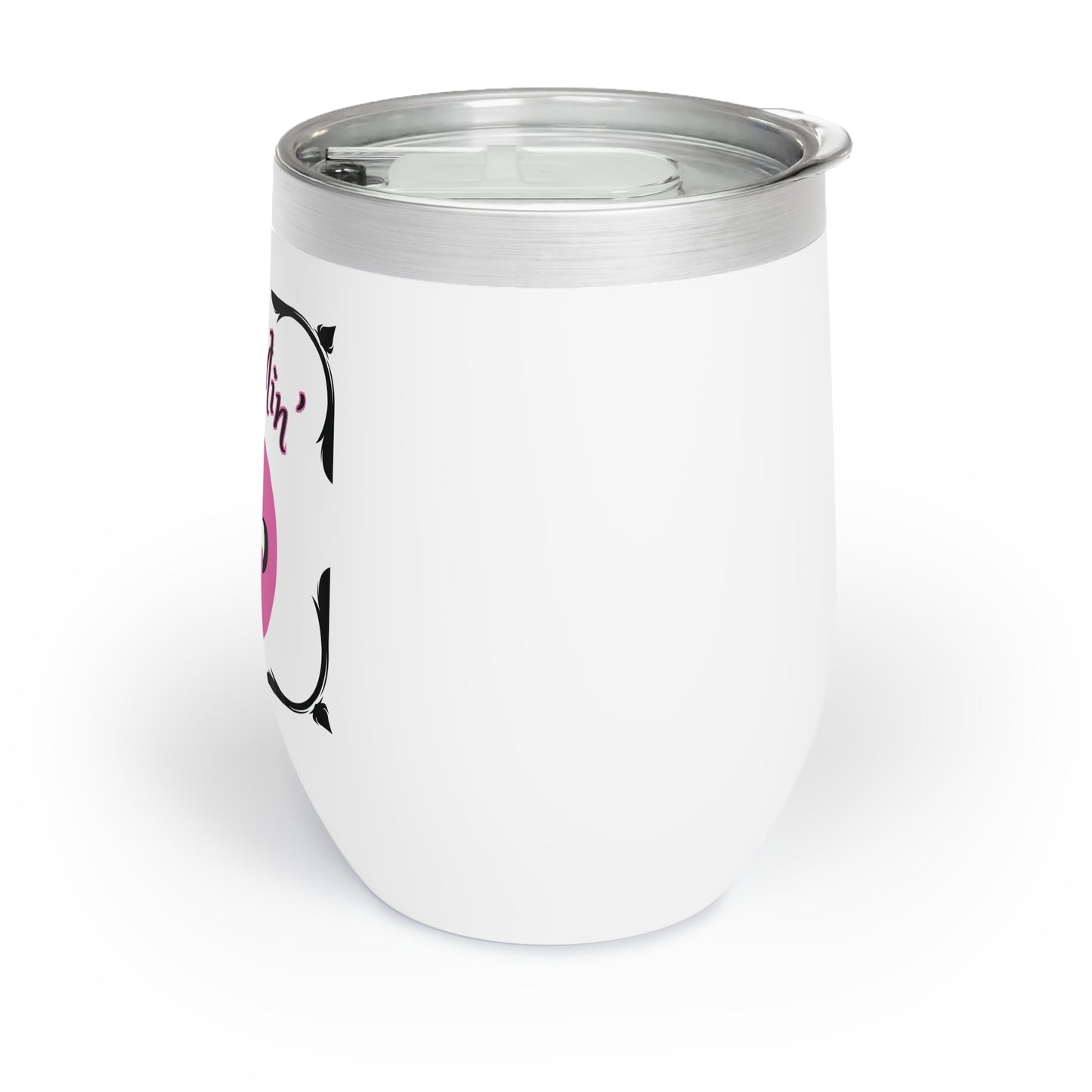 "Dawlin", Chill Wine Tumbler In White.  A Great Gift For The "Southern Ladies" to Enjoy Their Chilled Vino Or Cocktail Conveniently in Style! !