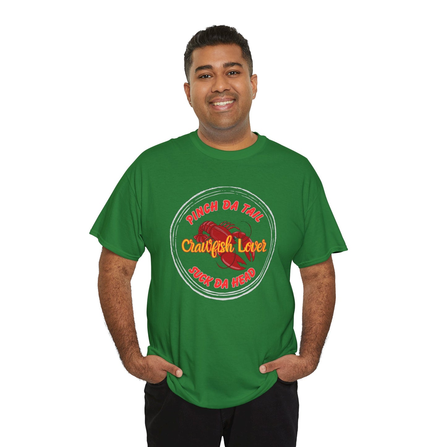 "Crawfish Lover" T-Shirt — Cajun Boil Seafood Shirt (Praise Da Lawd & Pass the Crawfish!)