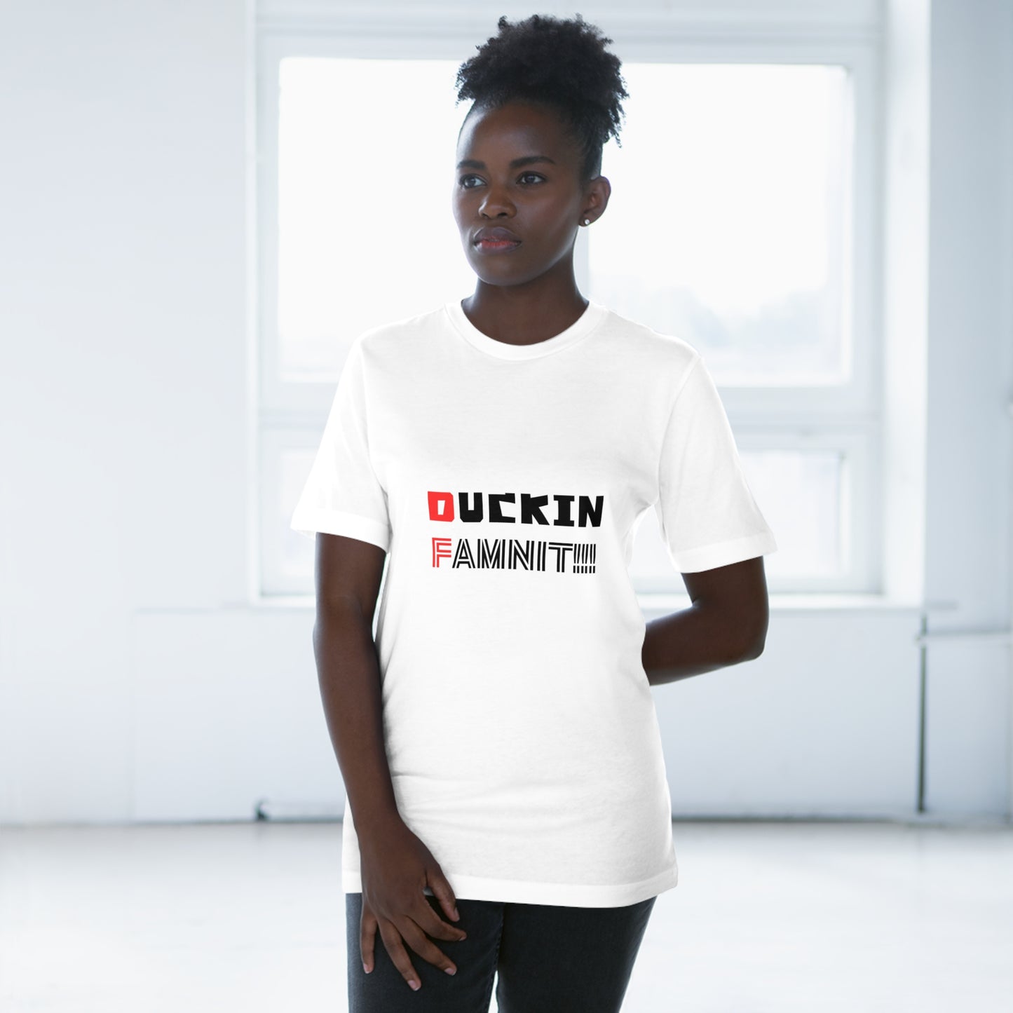 "DUCKIN FAMNIT!!!" Unisex T-shirt