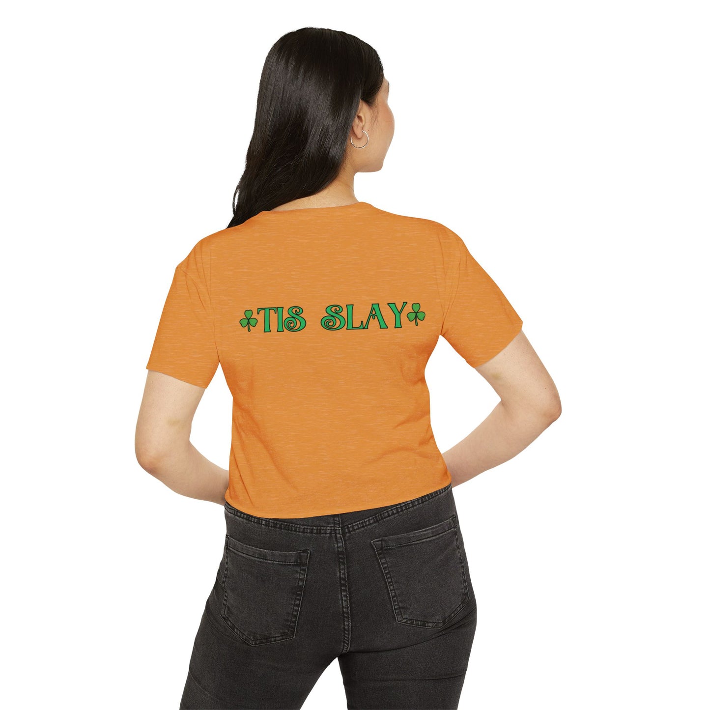 Women's Crop Top — "Tis Slay" St. Patrick's Day Festival Tee