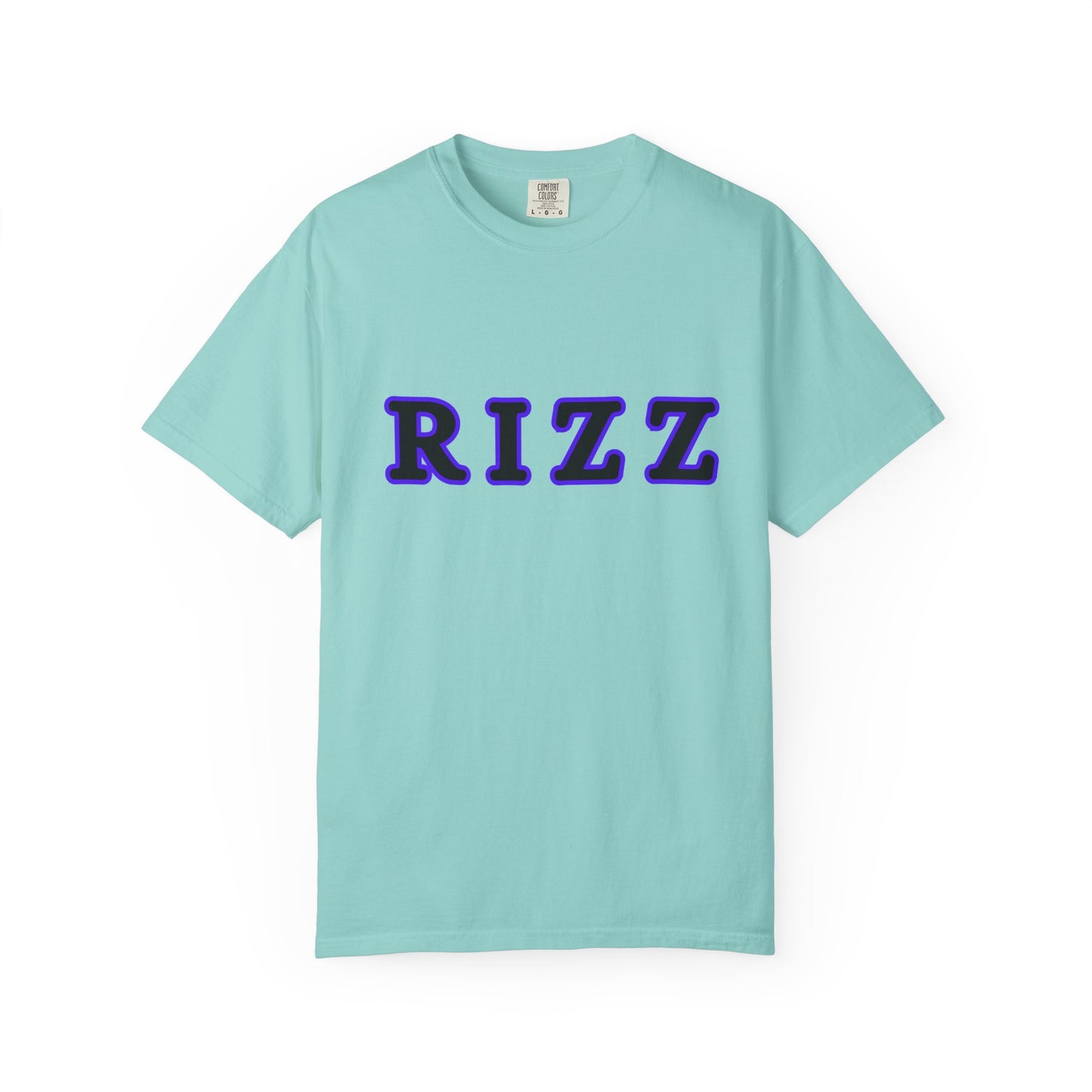 "RIZZ"  our custom designed Unisex T-shirt  with front and back graphics. A Trendy Acronym Tee that is sure to get attention!
