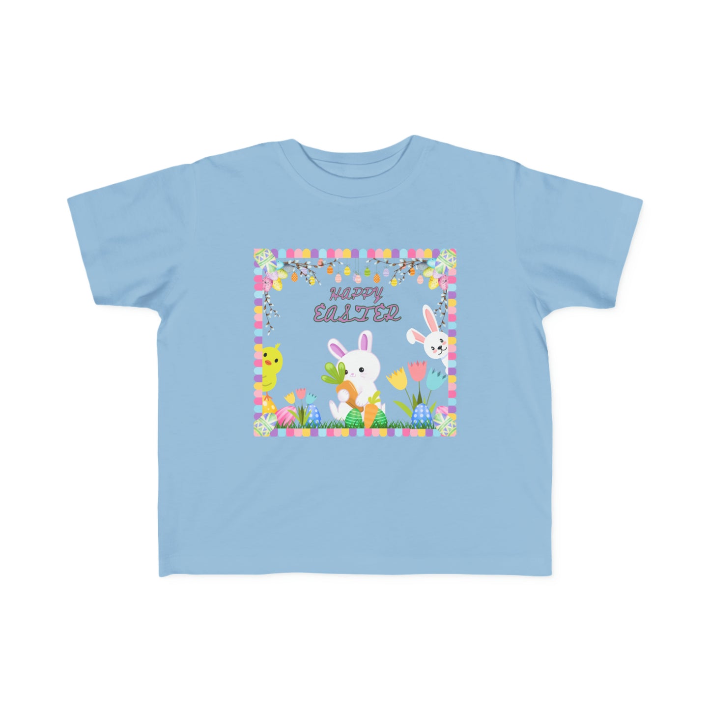 "Happy Easter" Toddler's Jersey Tee