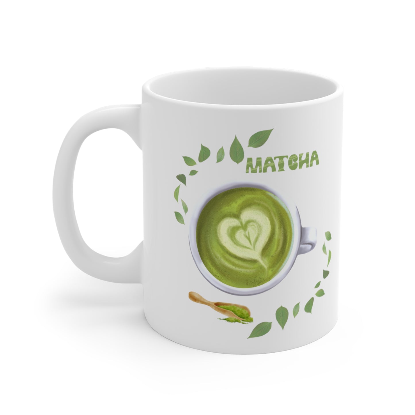 "Mathcha Lover"  White Ceramic Mug 11 oz