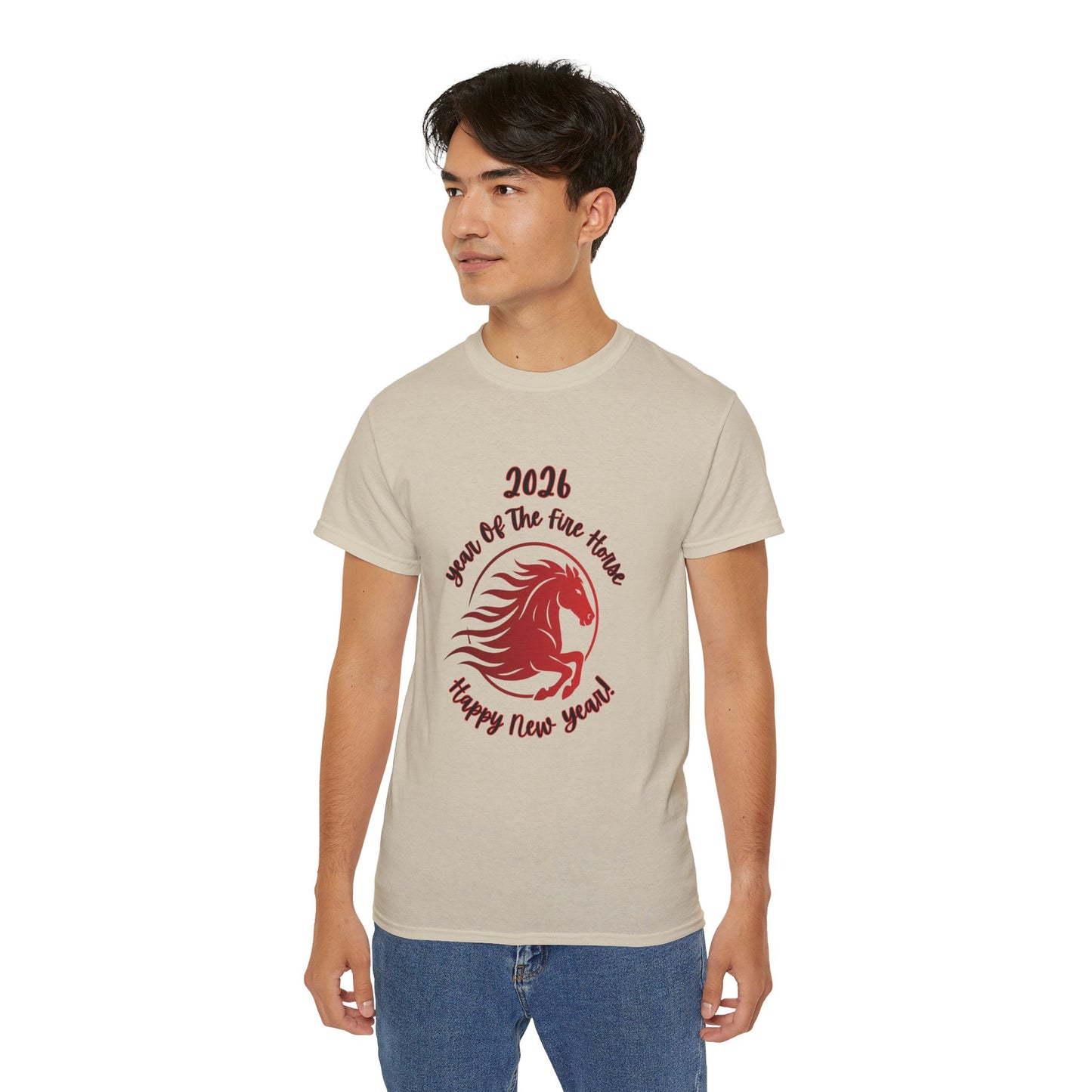 2026 "Year of the Horse" Tee — "Happy New Year" Lunar/ Chinese New Year, Unisex Adult T-Shirt