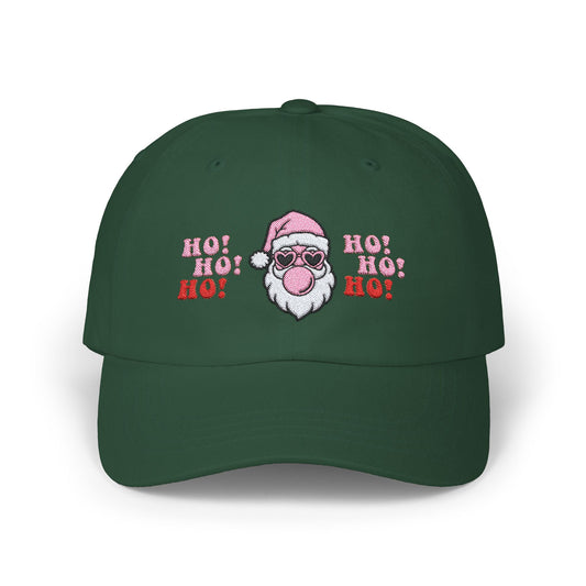 "Bubblegum Santa-Ho, Ho, Ho" Embroidered Dad Cap, #1