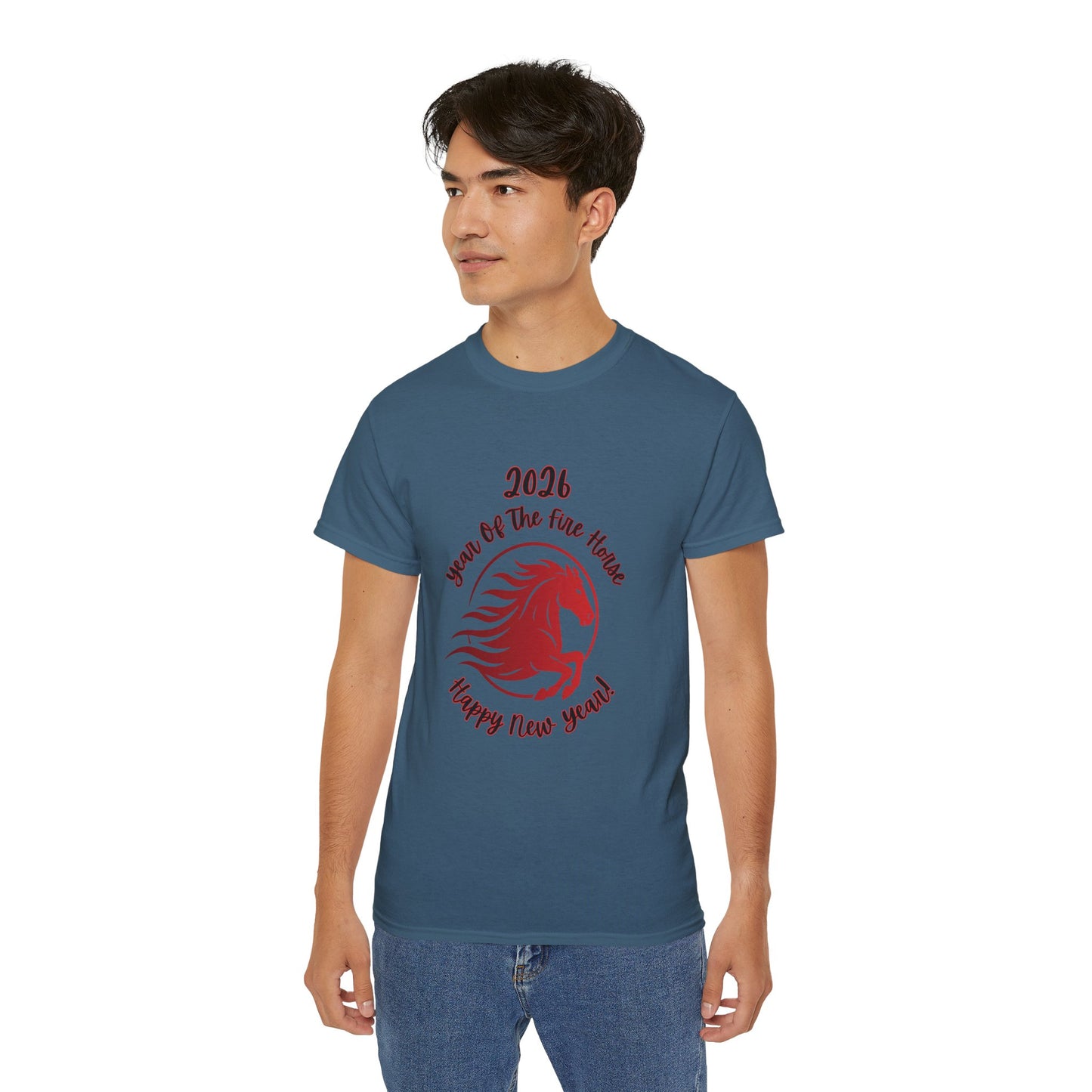 2026 "Year of the Horse" Tee — "Happy New Year" Lunar/ Chinese New Year, Unisex Adult T-Shirt