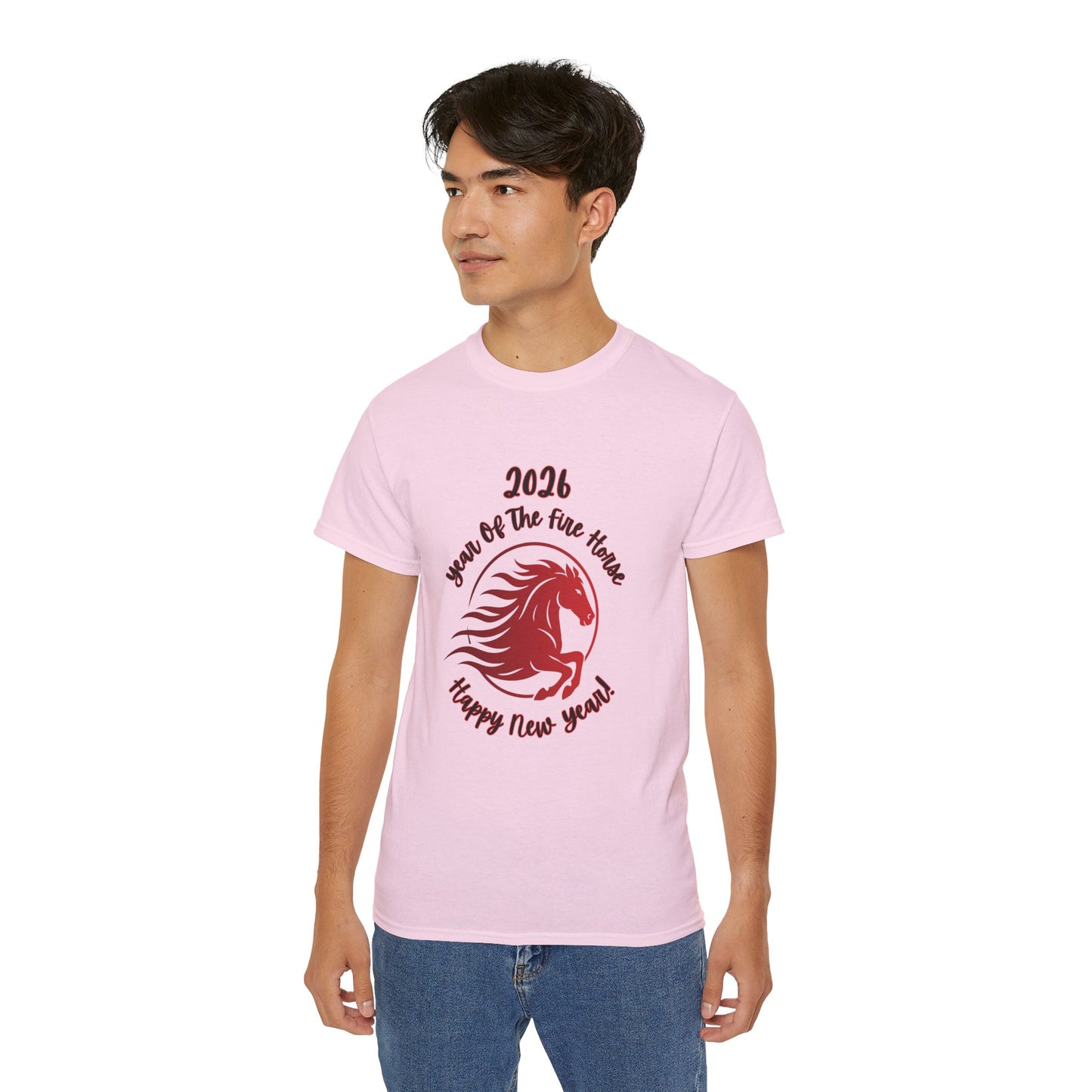 2026 "Year of the Horse" Tee — "Happy New Year" Lunar/ Chinese New Year, Unisex Adult T-Shirt