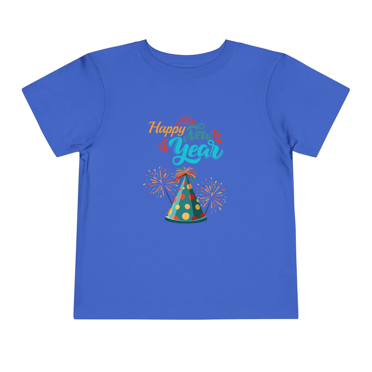 "Happy New Year" Party Hat , Toddler/Kids Tee.  The Little Ones Will Love Wearing This Colorful And Fun Tee Shirt!