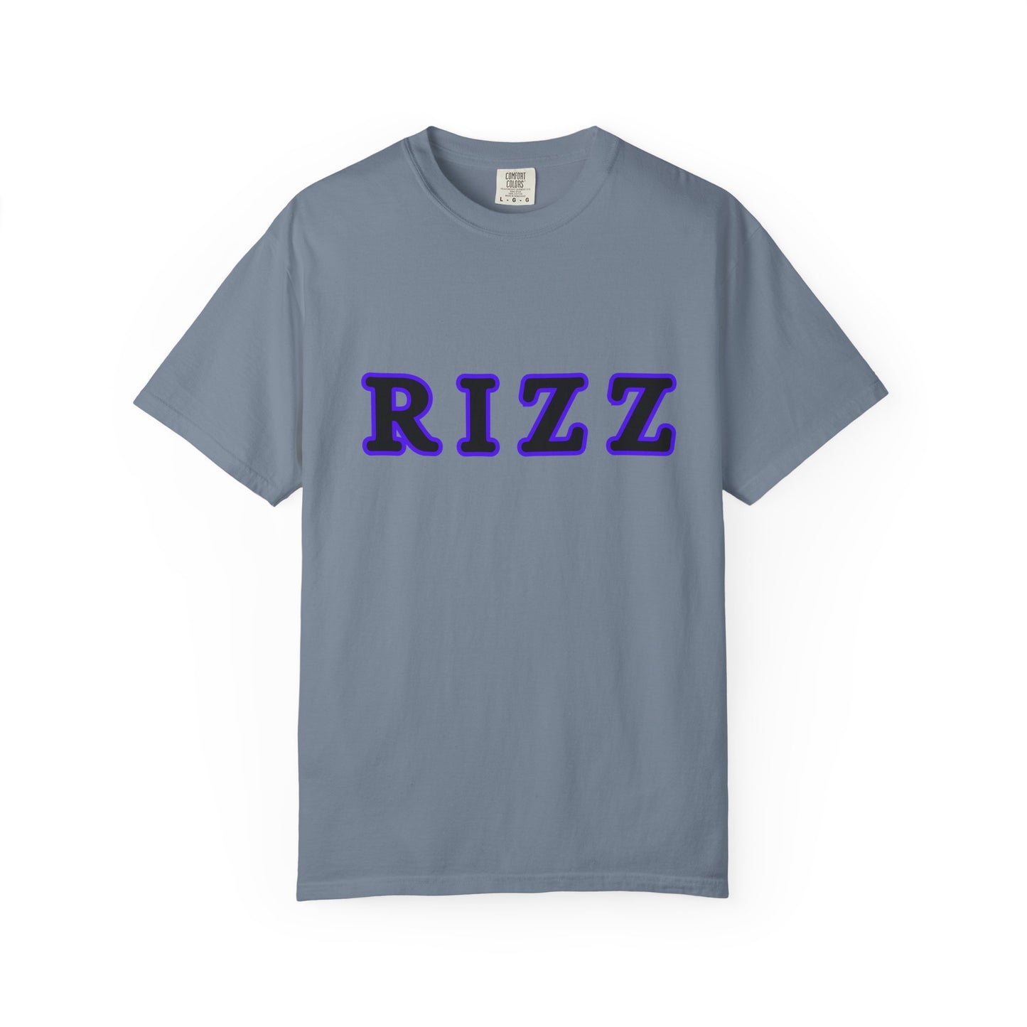 "RIZZ"  our custom designed Unisex T-shirt  with front and back graphics. A Trendy Acronym Tee that is sure to get attention!