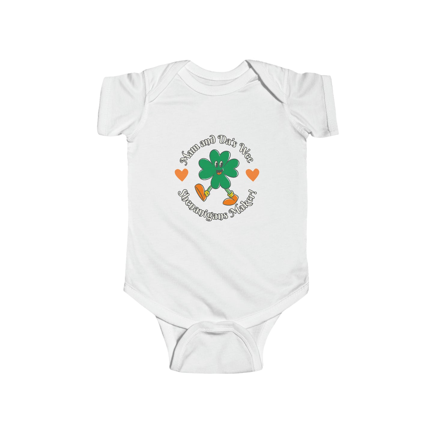 "Mam And Da's Wee Shenanigans's Maker" Fine Jersey Bodysuit