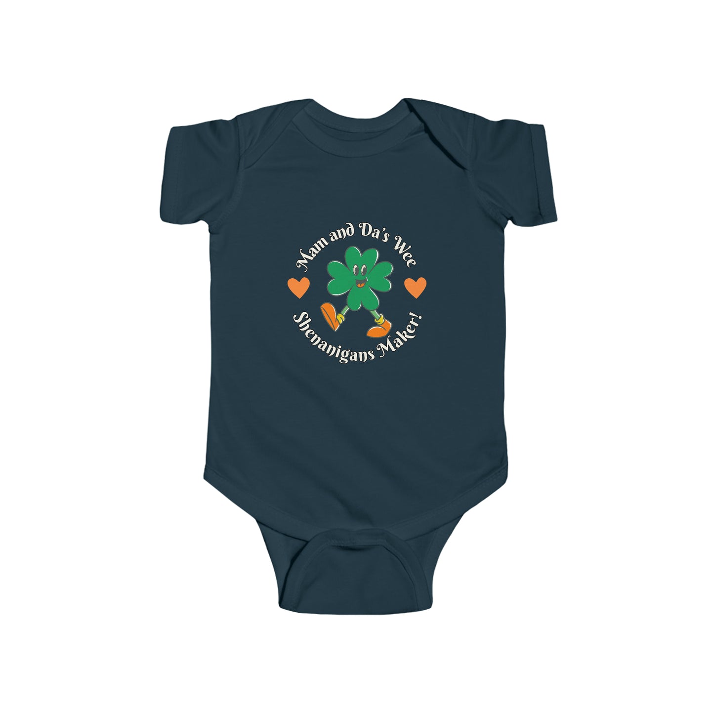 "Mam And Da's Wee Shenanigans's Maker" Fine Jersey Bodysuit